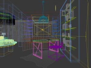 family - office - study room -037 3D Model