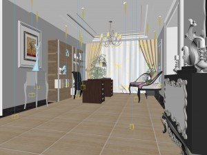 family - office - study room -043 3D Model