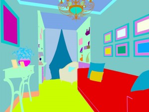 family - office - study room -046 3D Модель