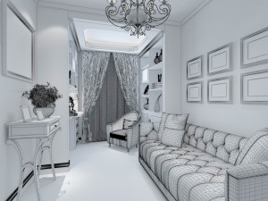 family - office - study room -046 3D Модель
