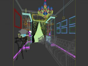 family - office - study room -046 3D Model