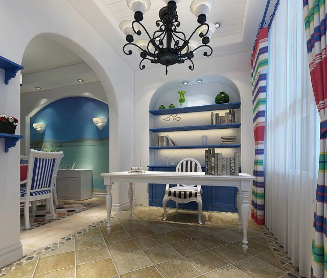 family - office - study room -048 3D Model .c4d .max .obj .3ds .fbx .stl .blend 