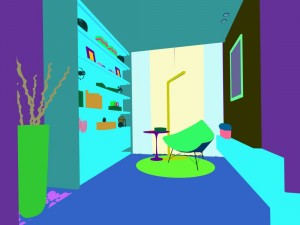 family - office - study room -050 3D Model
