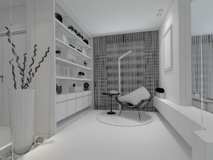family - office - study room -050 3D Model