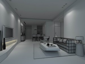 family - office - study room -050 3D Model