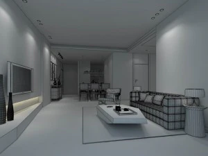 family - office - study room -050 3D Model