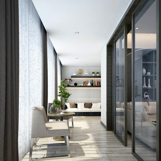 family - office - study room -051 3D-Modell .c4d .max .obj .3ds .fbx .stl .blend 