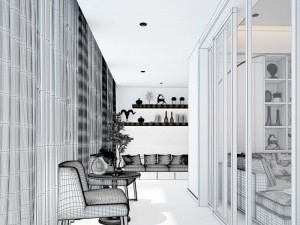 family - office - study room -051 3D-Modell