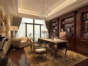 family - office - study room -052 Model 3D