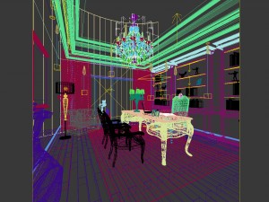family - office - study room -052 3D Model