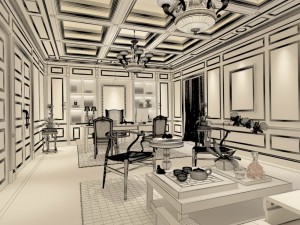 family - office - study room -053 3D 모델