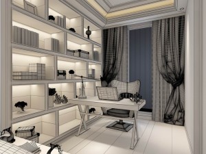 family - office - study room -054 3D 모델