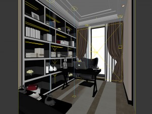 family - office - study room -054 3D 모델