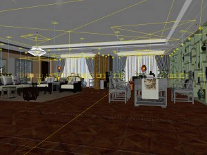 family - office - study room -055 3D Model