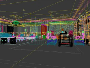 family - office - study room -055 3D Model