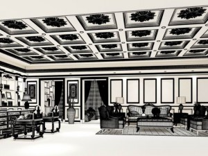 family - office - study room -056 Modelo 3D