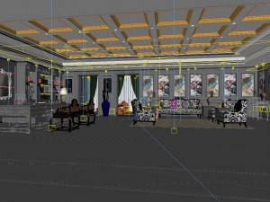 family - office - study room -056 Modelo 3D