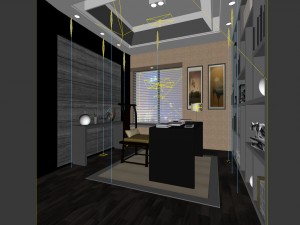 family - office - study room -057 Model 3D