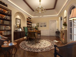 family - office - study room -058 3D Model