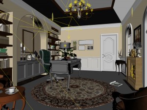 family - office - study room -058 Modelo 3D