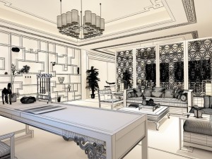 family - office - study room -059 3D Model