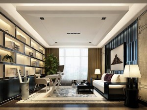 family - office - study room -060 3D Model