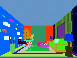 family - office - study room -060 3D Model