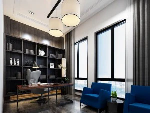 family - office - study room -062 3D Model