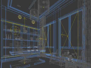 family - office - study room -062 3D Model