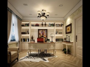 family - office - study room -065 Model 3D