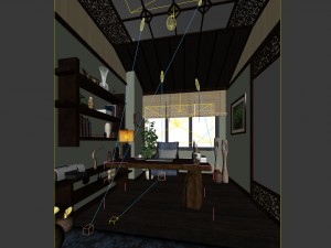 family - office - study room -067 3D 모델