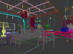family - office - study room -068 3D Model