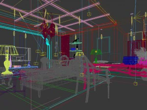 family - office - study room -068 3D Model