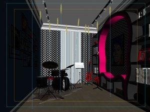 family - office - study room -069 3D Model
