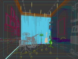 family - office - study room -069 3D Model