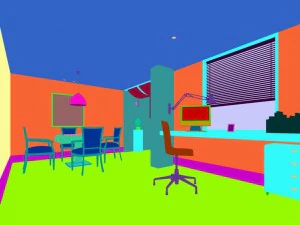 family - office - study room -070 3D Model