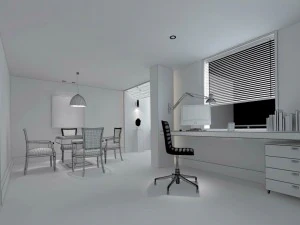 family - office - study room -070 3D Model