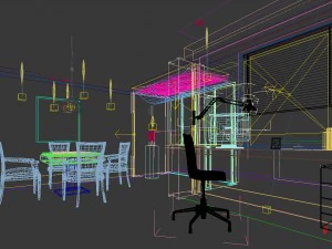 family - office - study room -070 3D Model