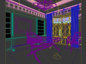 family - office - study room -071 Modelo 3D