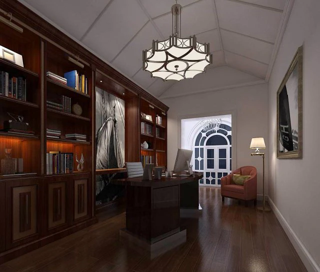 family - office - study room -072 3D Model .c4d .max .obj .3ds .fbx .stl .blend 