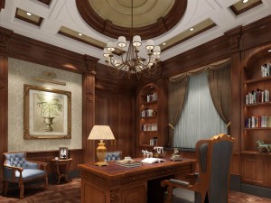 family - office - study room -074 Modelo 3D