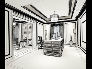 family - office - study room -075 Modèle 3D