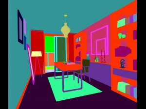 family - office - study room -077 3D Model