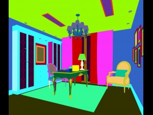 family - office - study room -078 3D Model