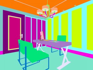 family - office - study room -079 Modèle 3D