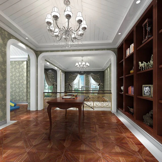 family - office - study room -080 3D Model .c4d .max .obj .3ds .fbx .stl .blend 