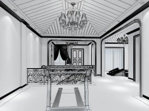 family - office - study room -080 3D Model
