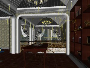 family - office - study room -080 3D Model