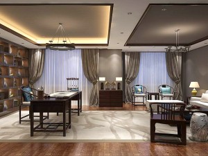 family - office - study room -081 3D Model