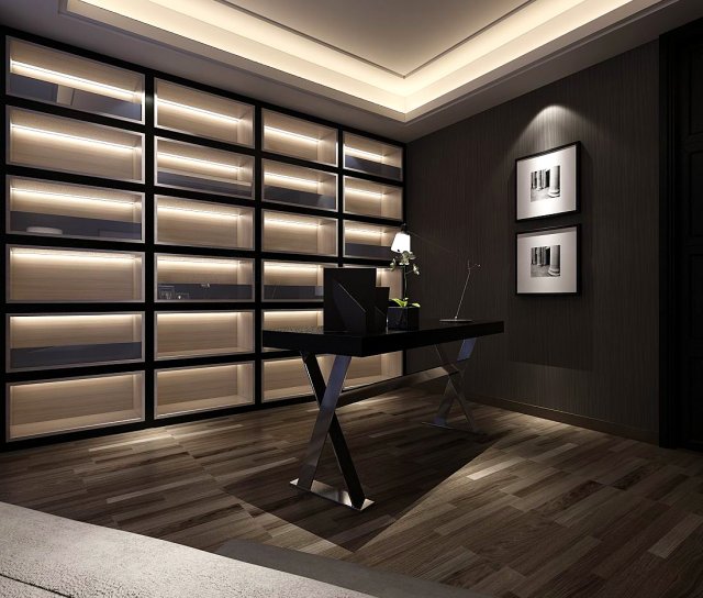 family - office - study room -082 3D मॉडल .c4d .max .obj .3ds .fbx .stl .blend 